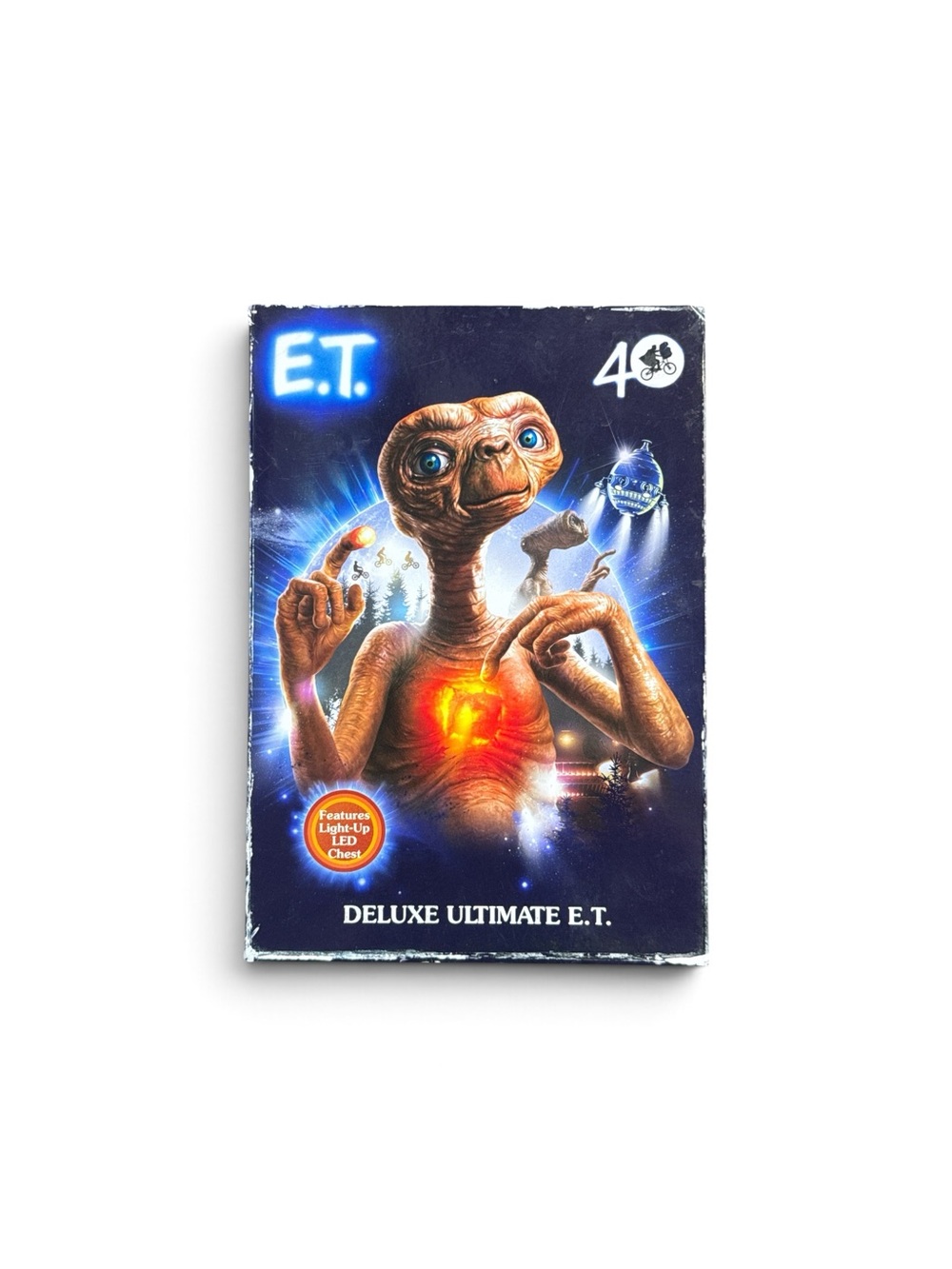 NECA Deluxe Ultimate E.T. 40th Anniversary Action Figure - Light-Up LED Chest!